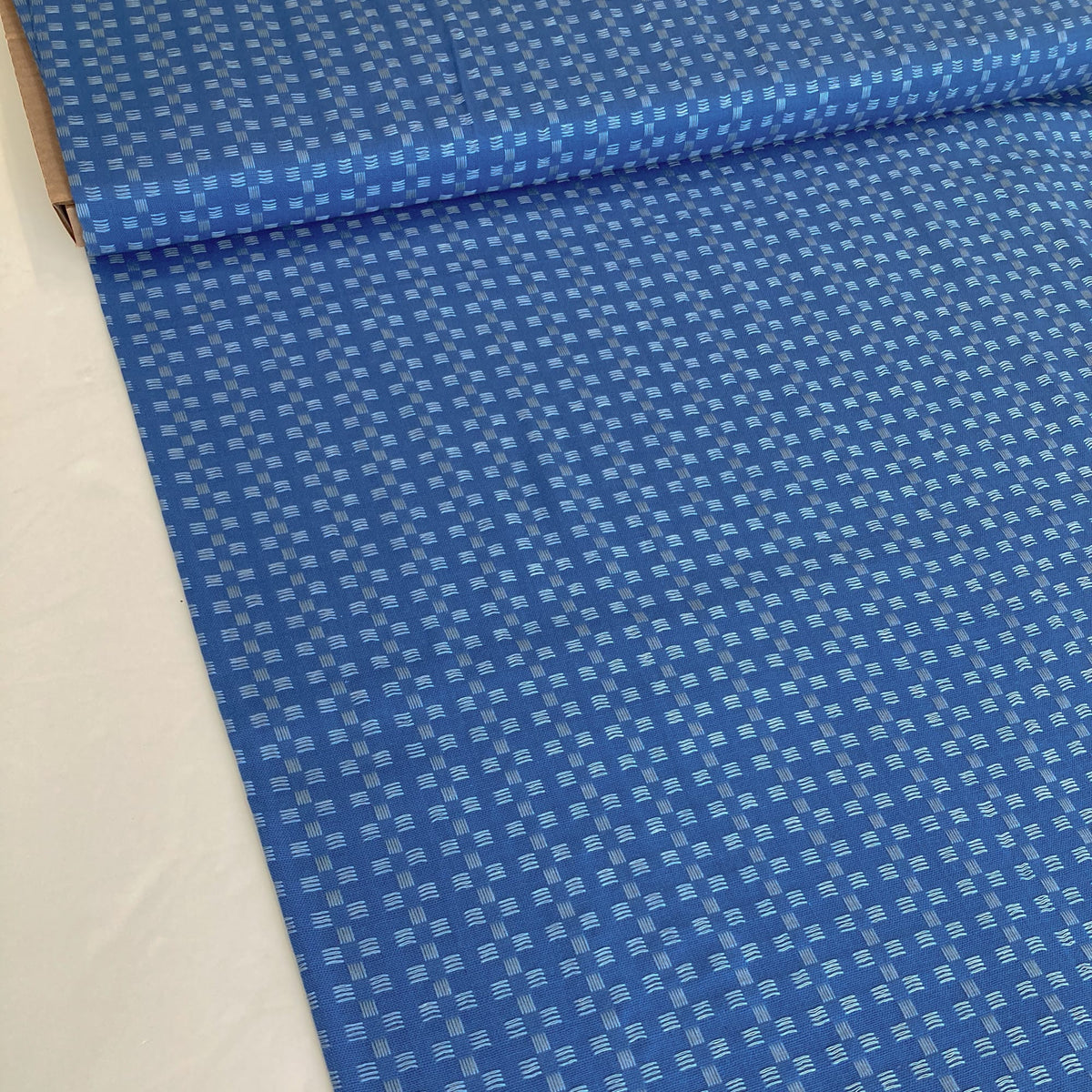 Fableism 'Fine & Dandy' Woven Cotton 'Bright Blue Basketweave'