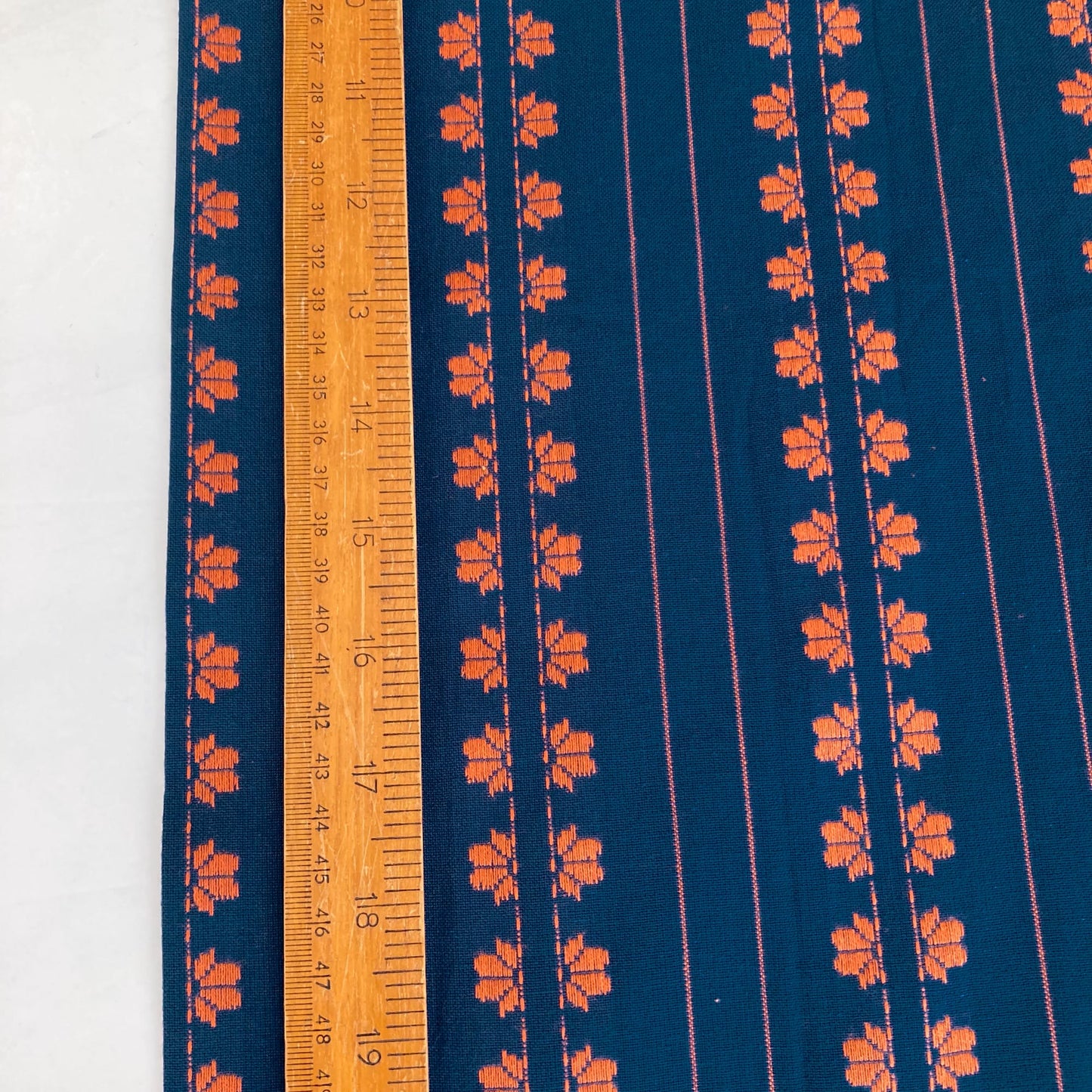 Fableism 'Fine & Dandy' Woven Cotton 'Navy Spice Deco Stripe'