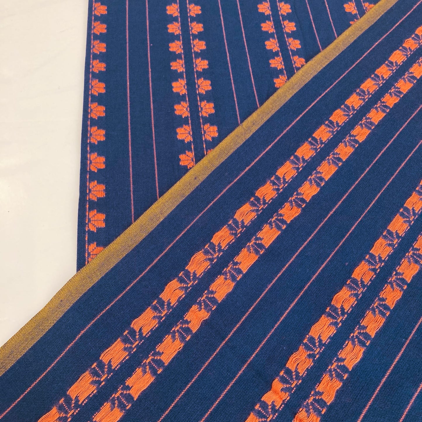 Fableism 'Fine & Dandy' Woven Cotton 'Navy Spice Deco Stripe'
