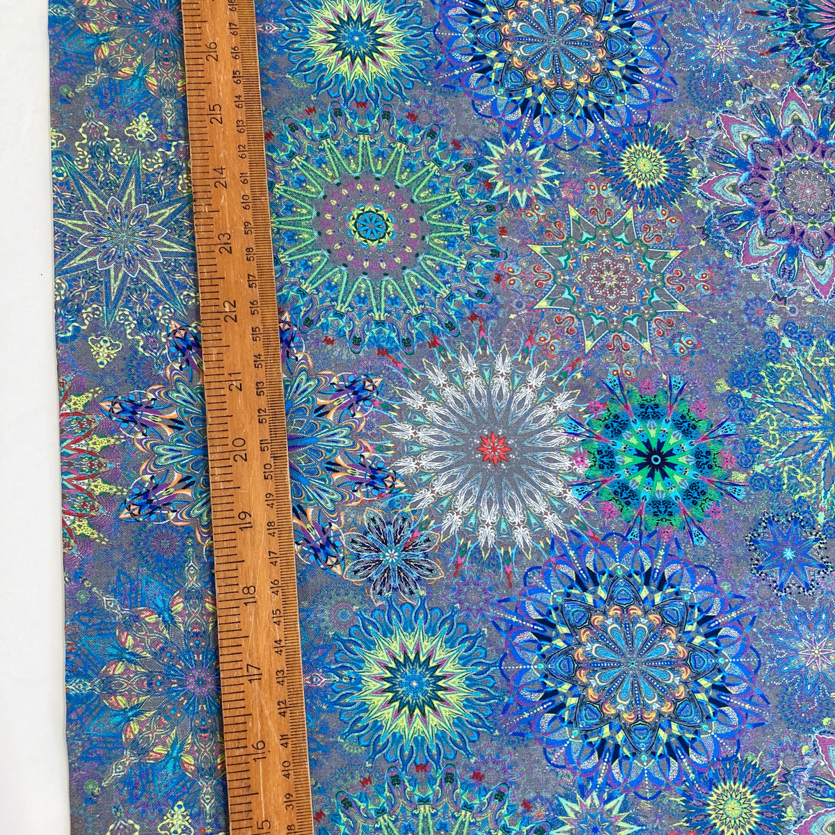 Fabric Freedom Cotton Quiltback 'Calixta' in Denim Blue
