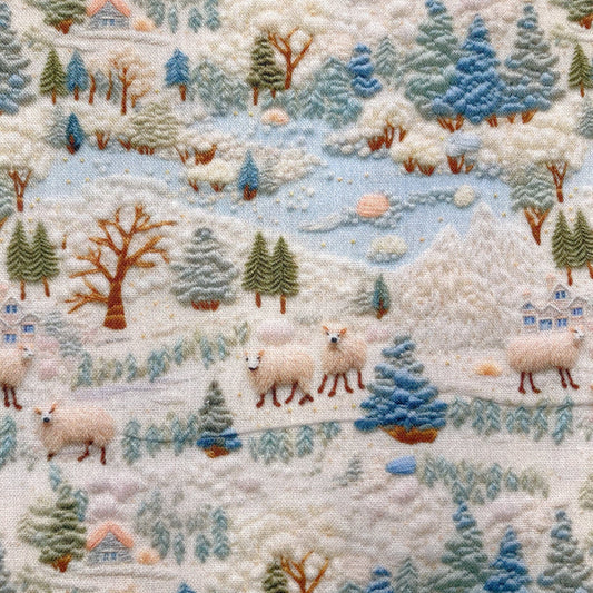 Fabric Freedom Quilting Cotton 'Sheep' 3D