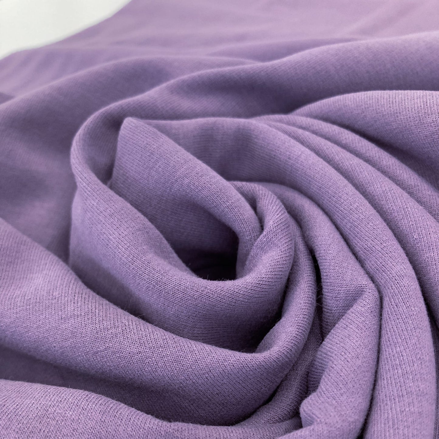 Organic Cotton Fleece-Backed Jersey in Lavender