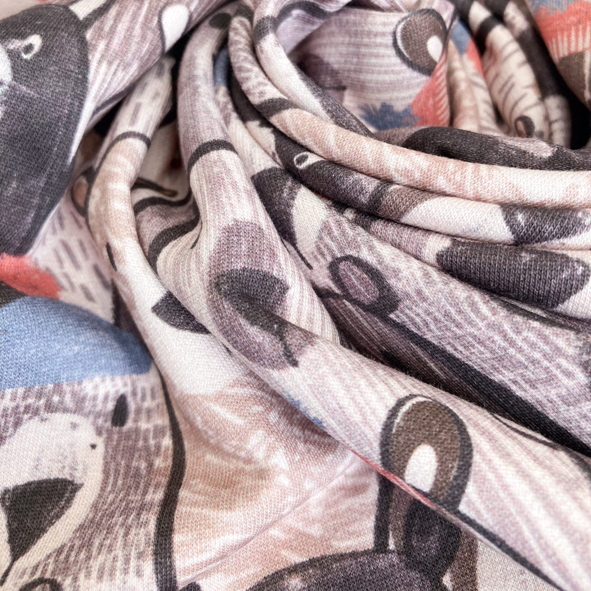 Cotton Fleece-Backed Jersey 'Bears'