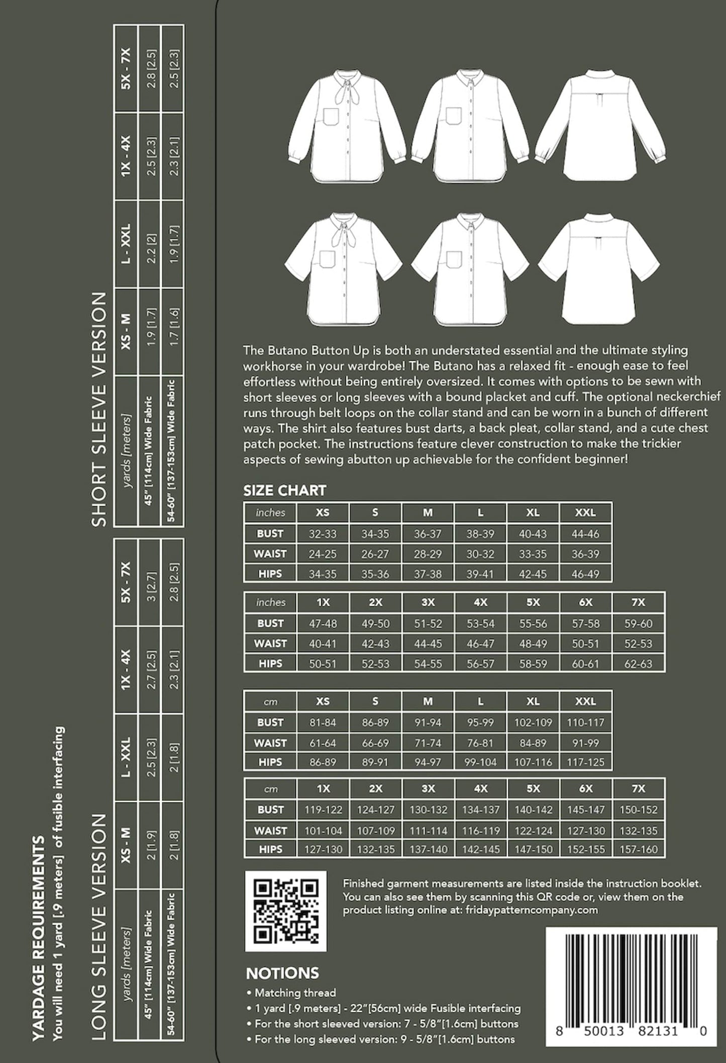 Friday Pattern Company: The Butano Button Up