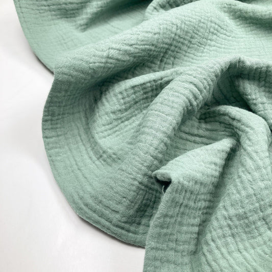 Cotton Double Gauze in Sage Green
