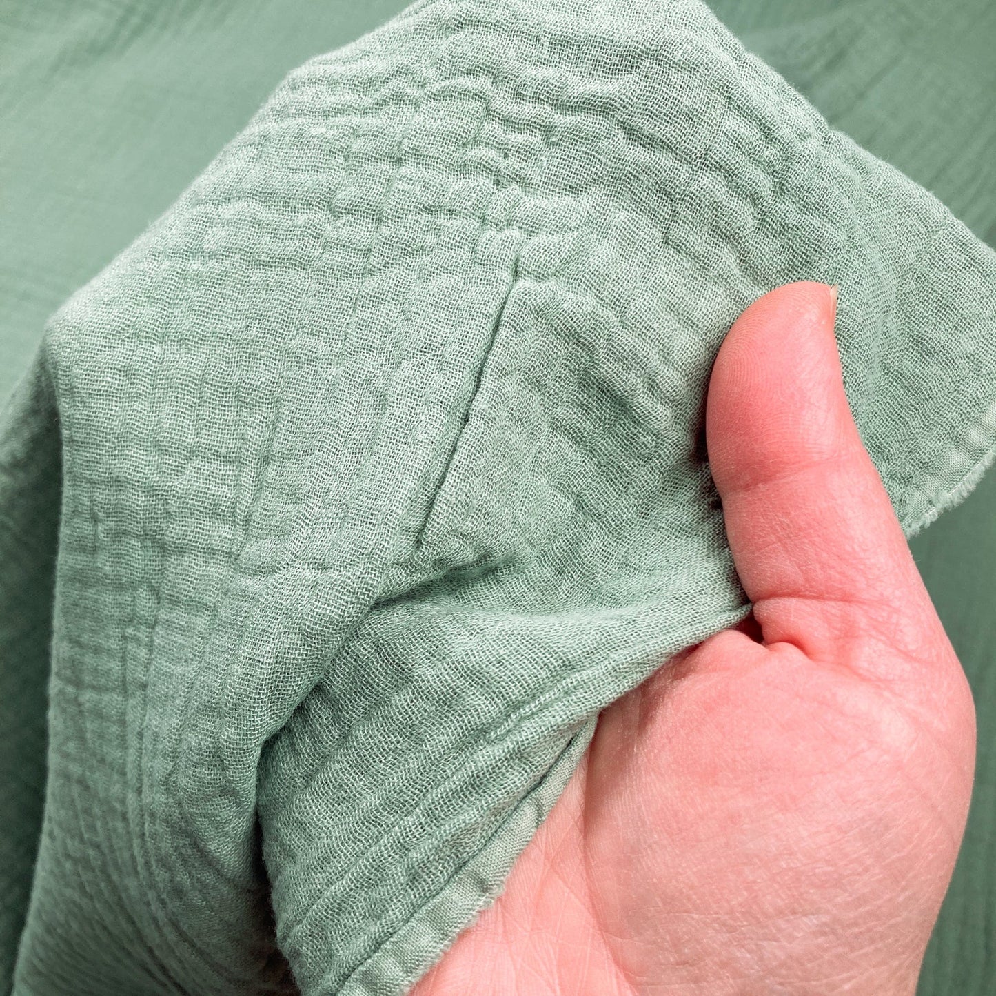 Cotton Double Gauze in Sage Green