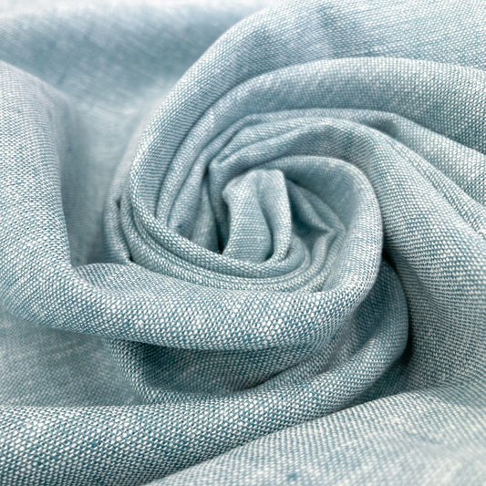 Yarn-Dyed Linen & Cotton Mix in Soft Green