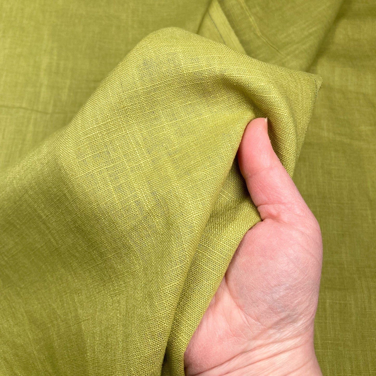 Washed Linen in Chartreuse
