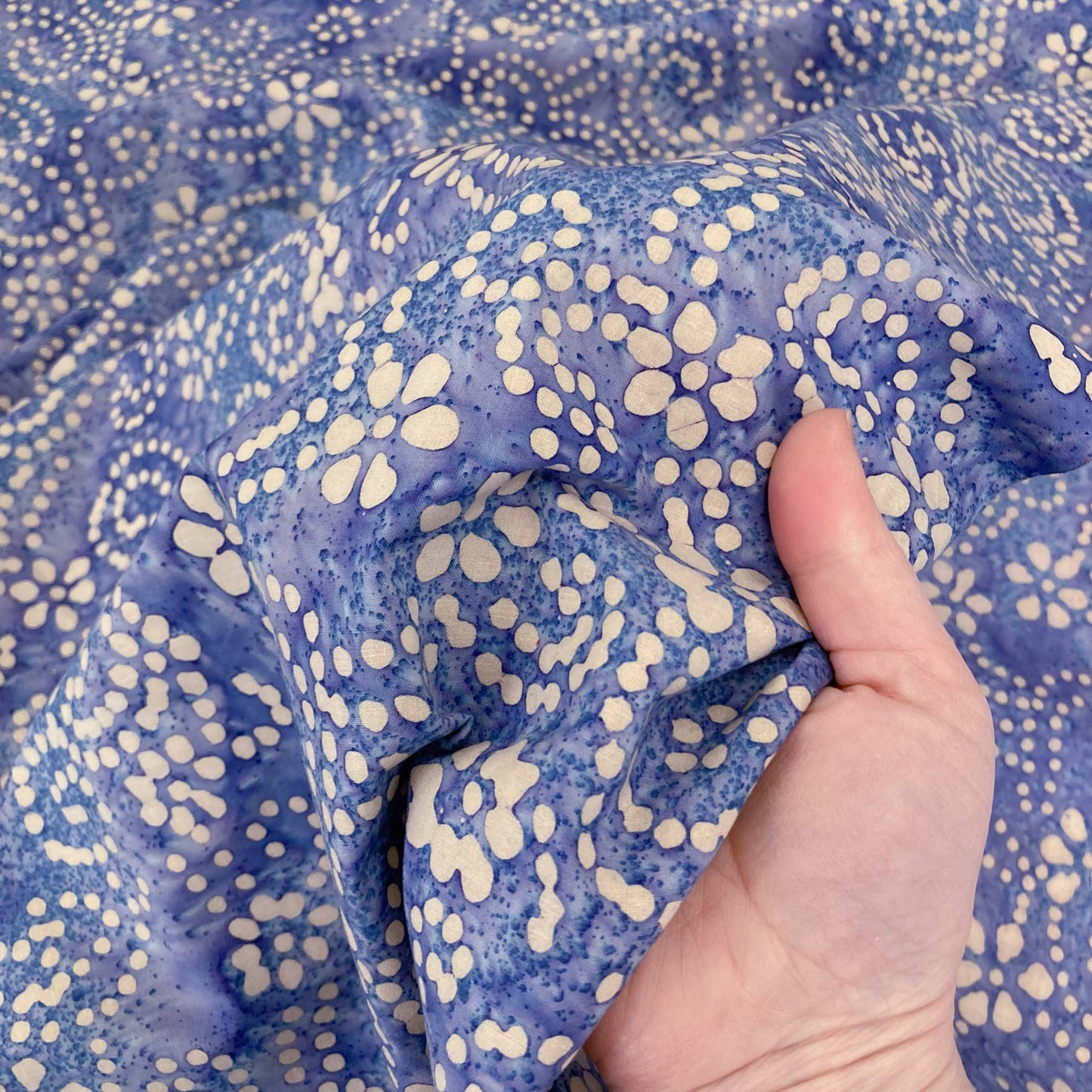 Indian Cotton Batik 'Lavender Floral'