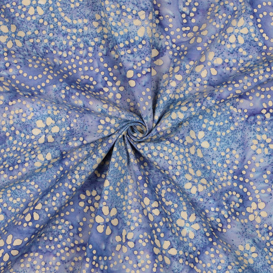 Indian Cotton Batik 'Lavender Floral'