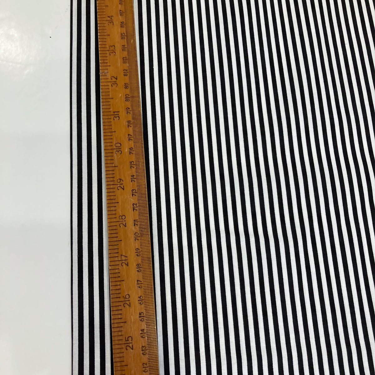 Deadstock: Ex-Joann Quilting Cotton 'Black and White Stripe'