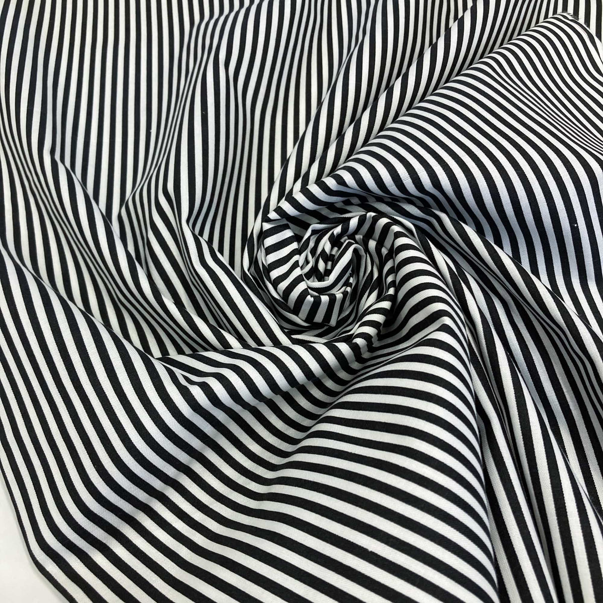 Deadstock: Ex-Joann Quilting Cotton 'Black and White Stripe'