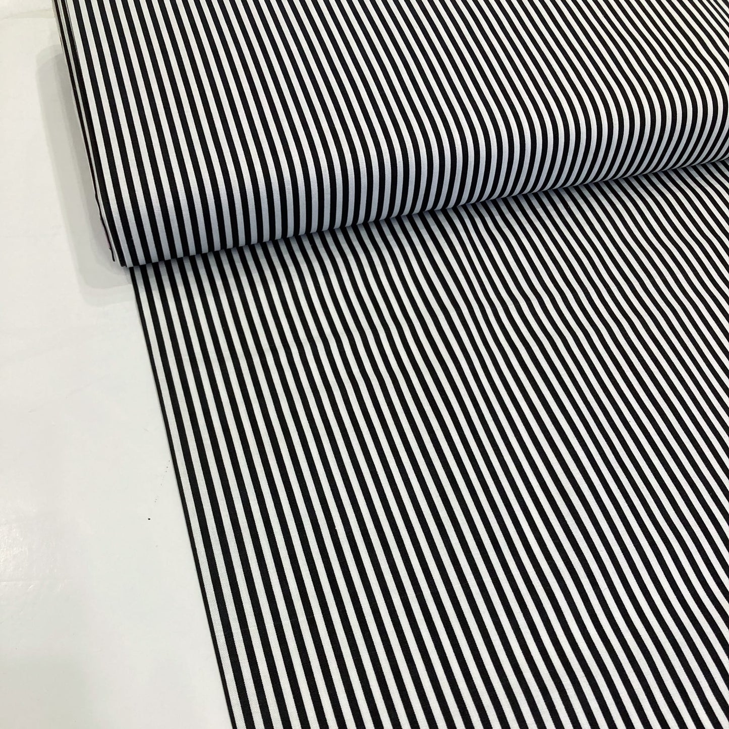 Deadstock: Ex-Joann Quilting Cotton 'Black and White Stripe'
