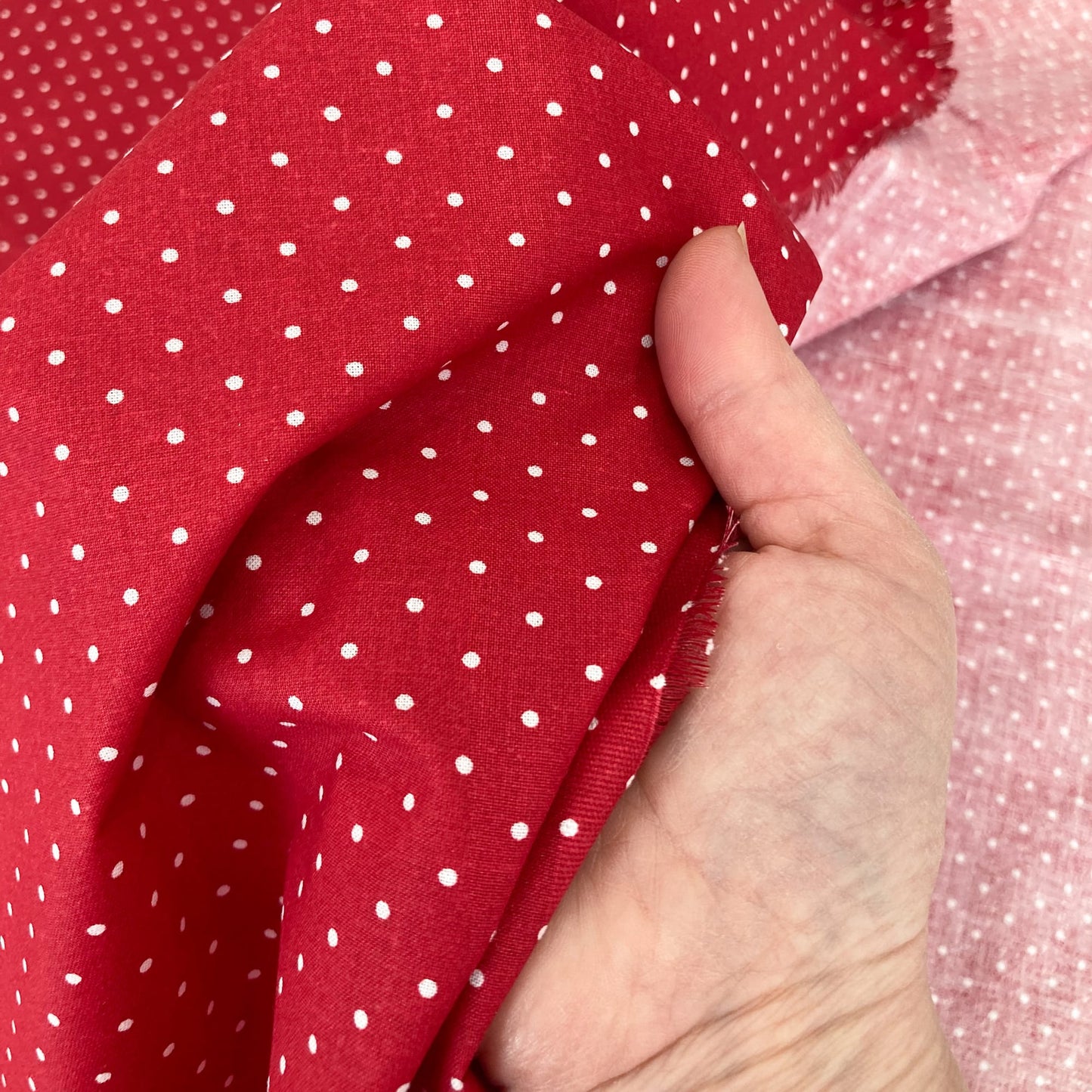 Deadstock: Ex-Joann Quilting Cotton 'Red Polka'