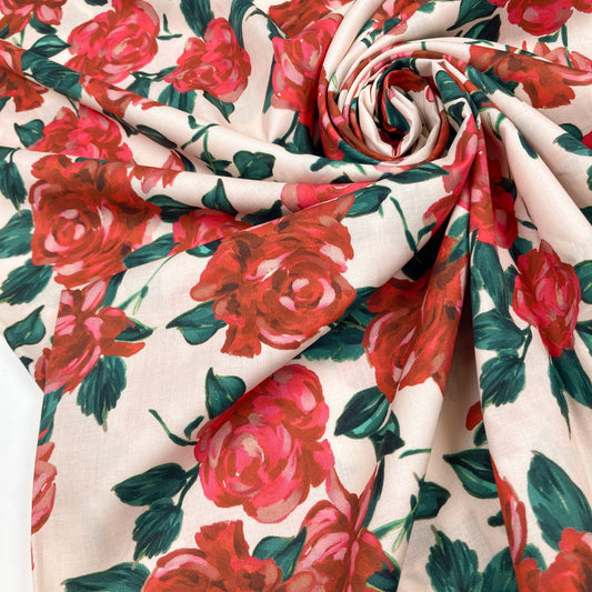 Lady McElroy Cotton Pure Lawn 'French Rose'
