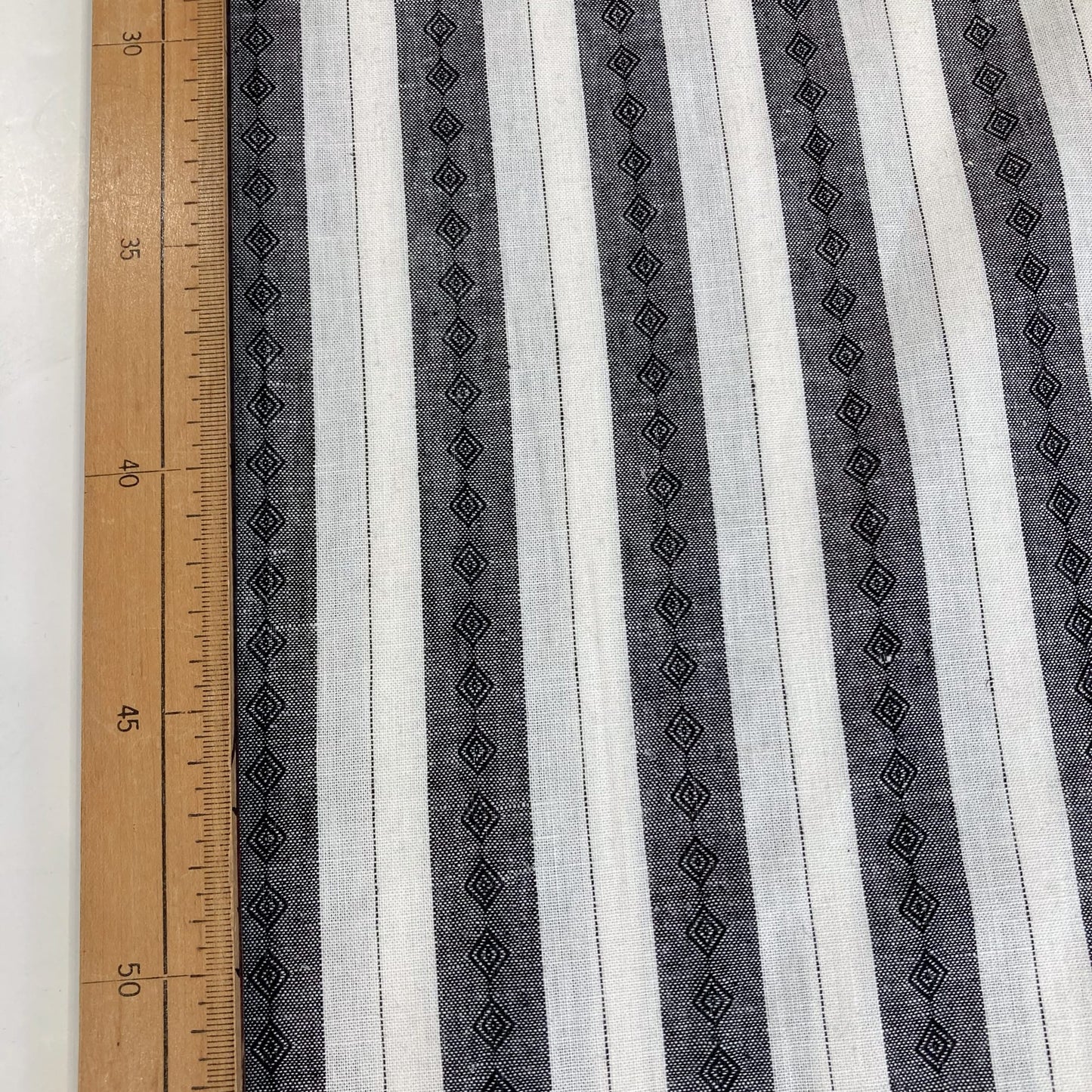 Linen Viscose Diamond Stripe