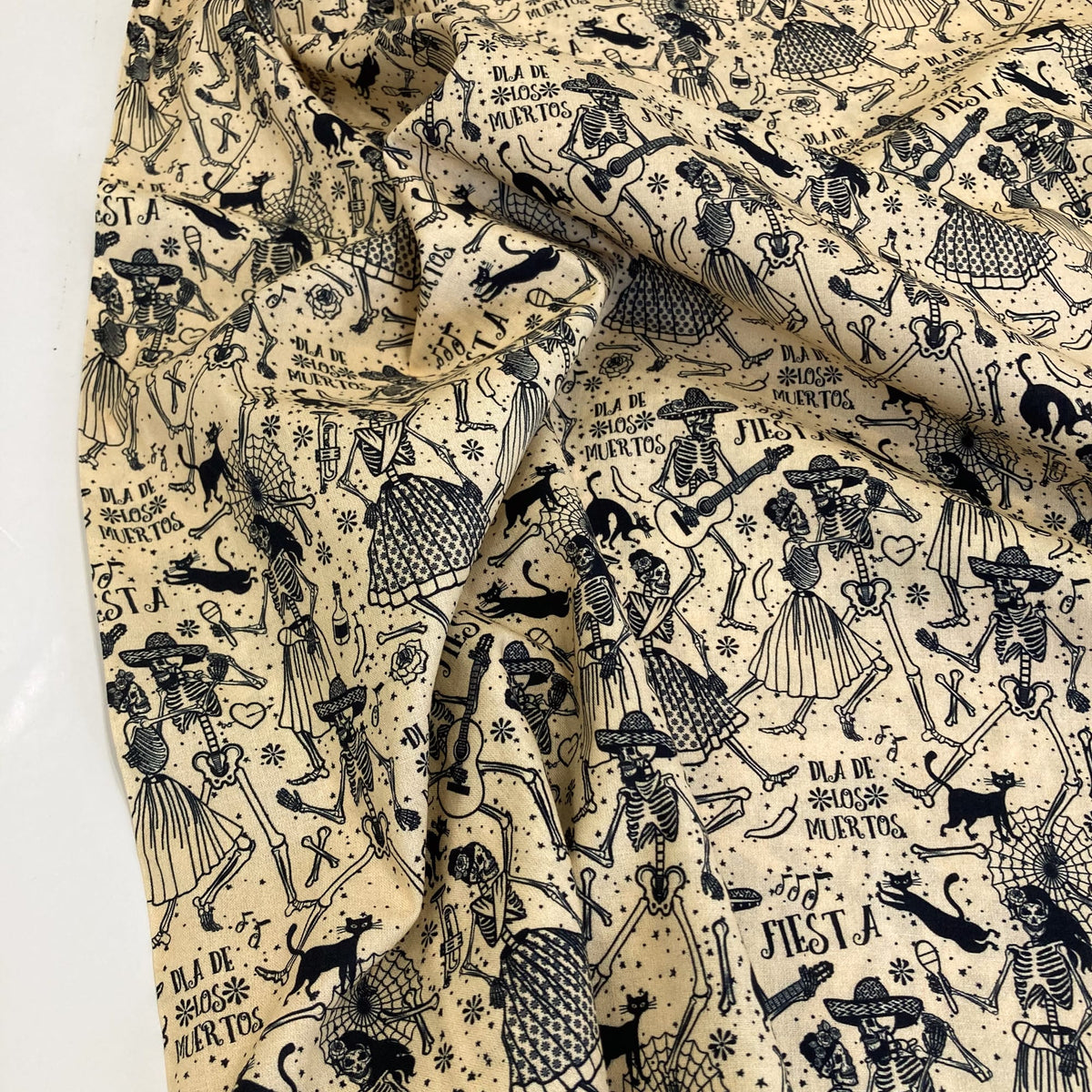Little Johnny Quilting Cotton 'Day of the Dead Fiesta'