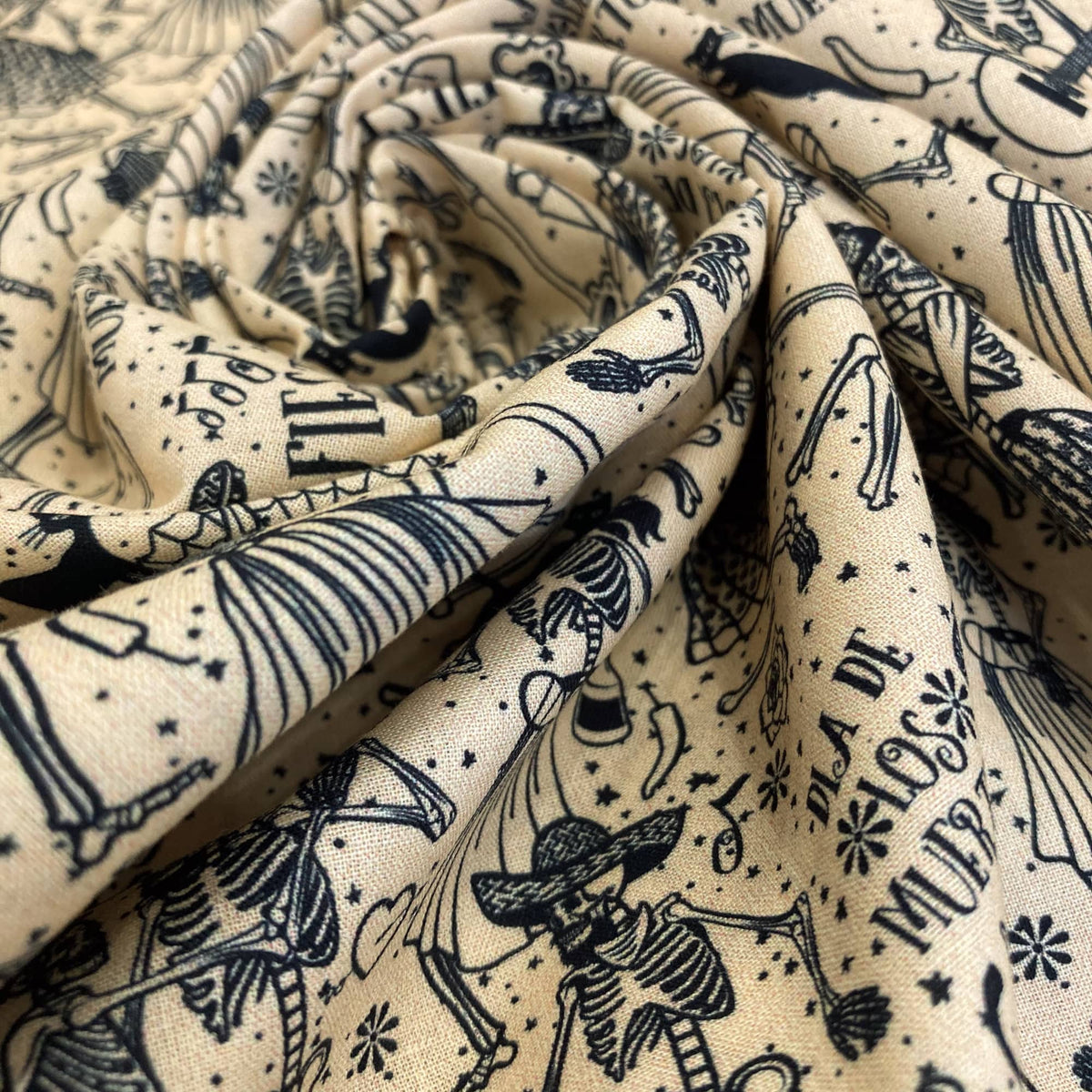 Little Johnny Quilting Cotton 'Day of the Dead Fiesta'