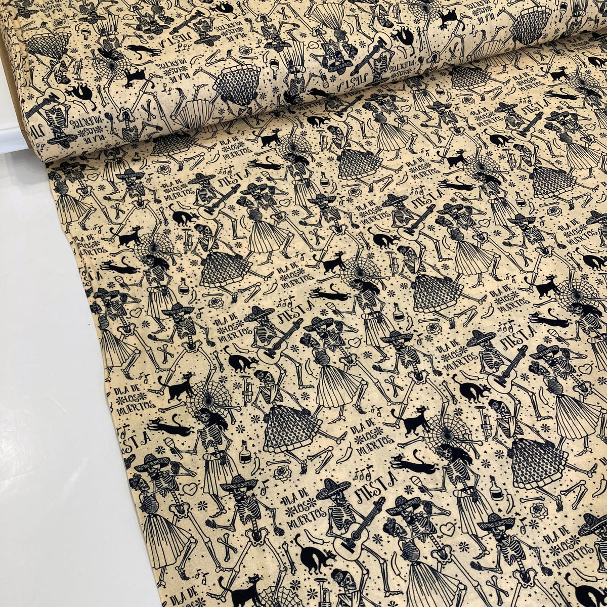 Little Johnny Quilting Cotton 'Day of the Dead Fiesta'