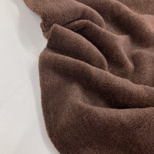 Soft Faux Fur Fabric In Chocolate Brown
