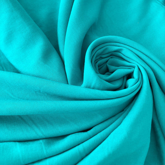 Soft Viscose in Cyan Blue