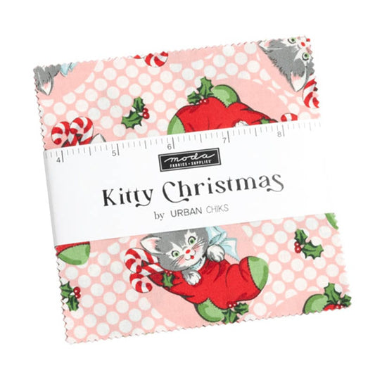 Moda Fabrics 'Kitty Christmas' Quilting Cotton Charm Pack