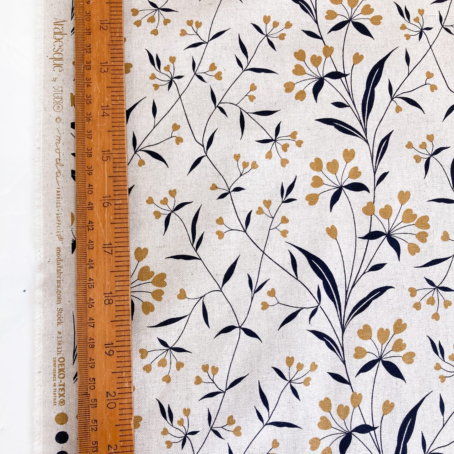Moda Fabrics 'Arabesque' Mochi Linen 'Highland' in Angel