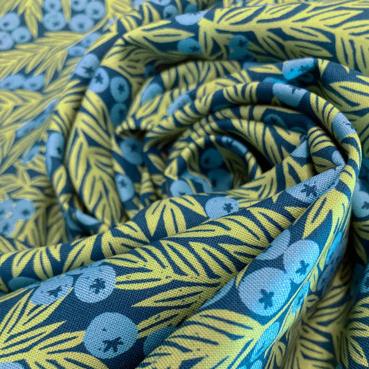 Moda 'Garden Series' Quilting Cotton 'Blueberries' in Dusk
