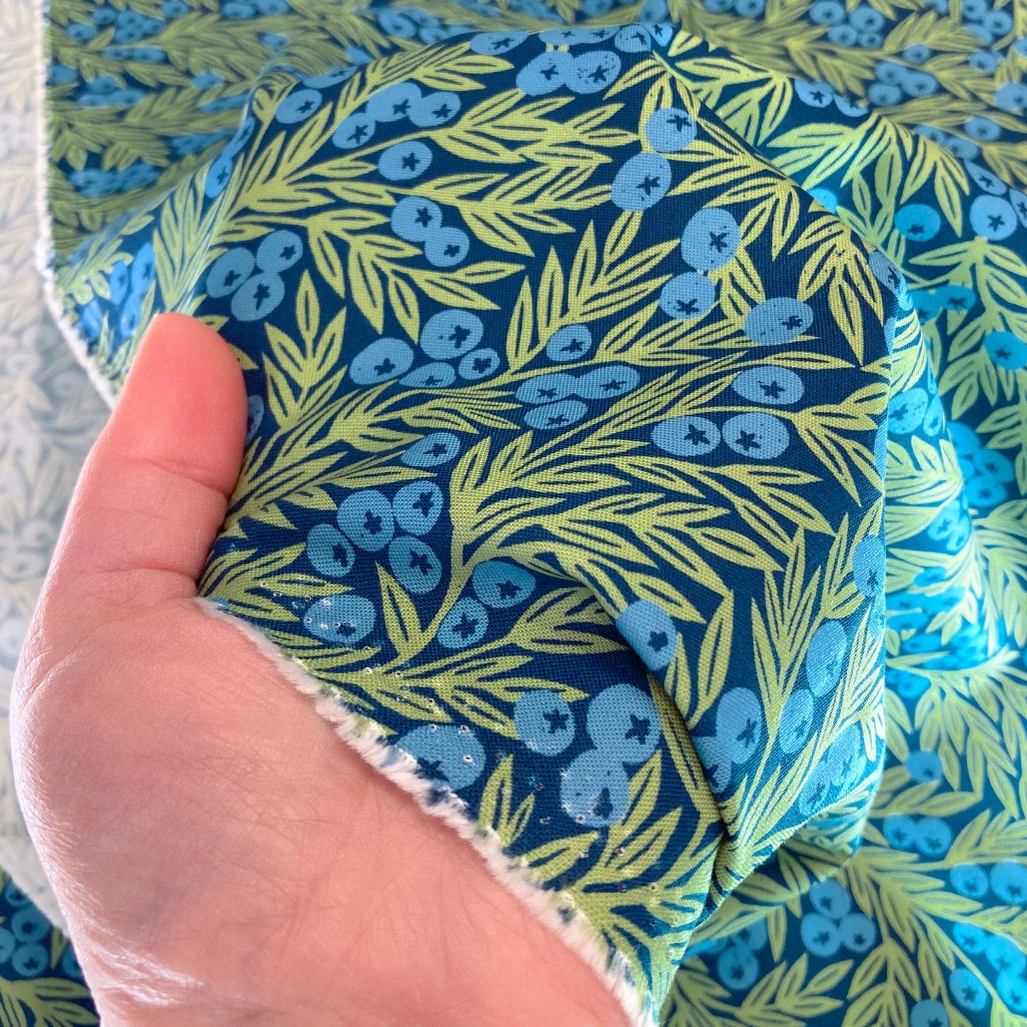 Moda 'Garden Series' Quilting Cotton 'Blueberries' in Dusk