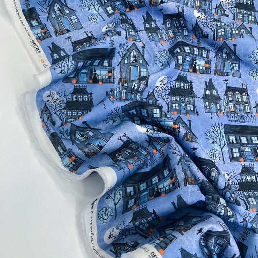 Moda 'Coven' Quilting Cotton 'Witch Village' in Dusk
