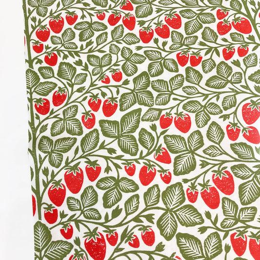 Moda 'Garden Series' Quilting Cotton 'Strawberries' in Cream
