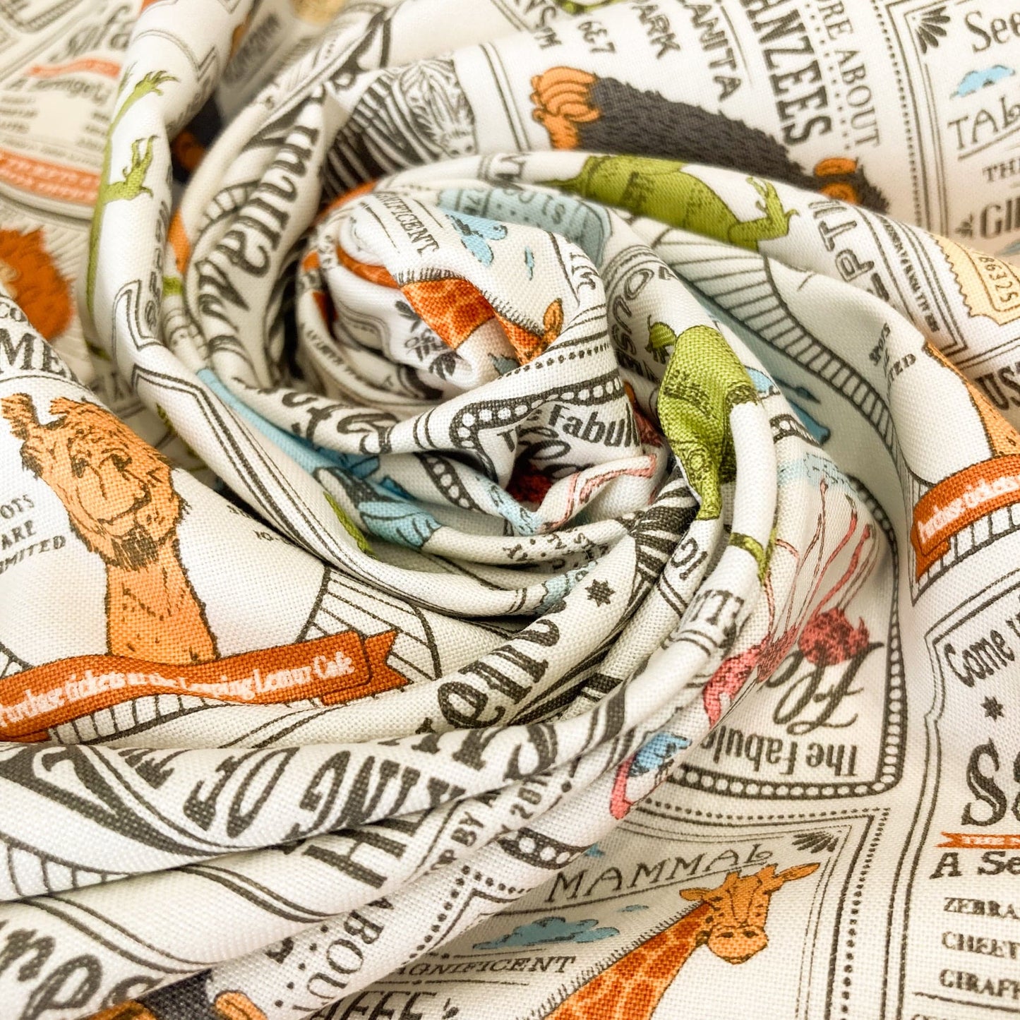 Moda Fabrics Quilting Cotton 'Vintage Zoo'