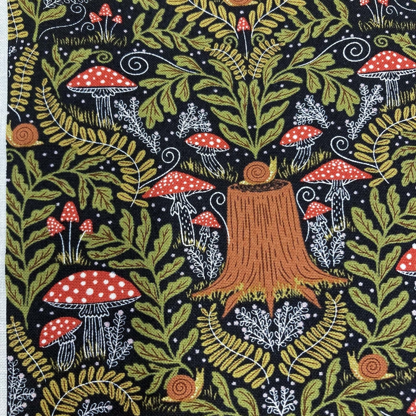 Moda 'Night Owl' Quilting Cotton 'Woodland' in Midnight