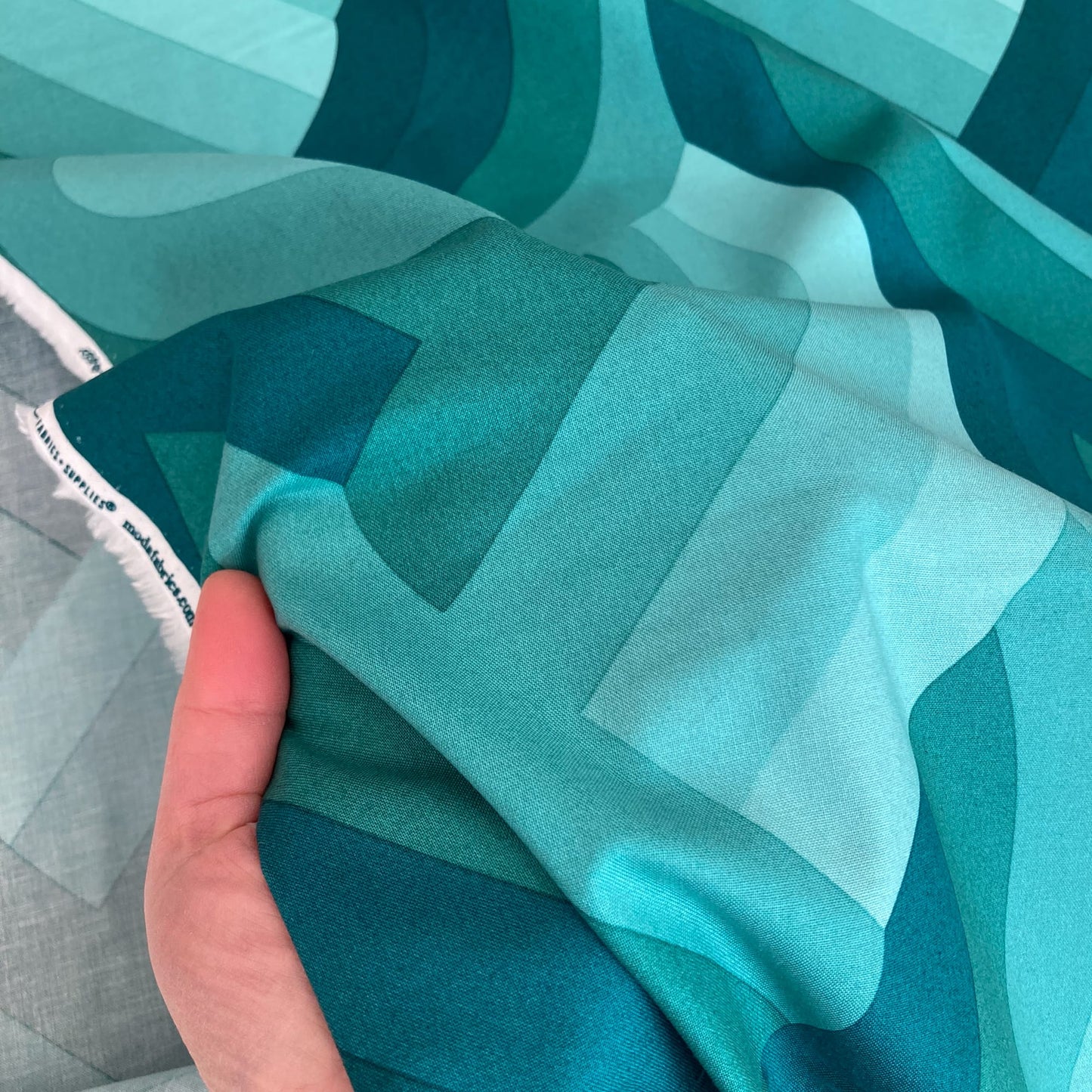 Moda Emily van Hoff 'Echo' Quilting Cotton in Teal
