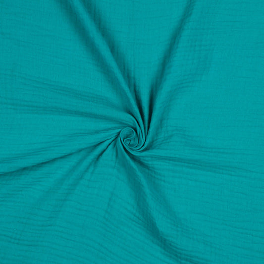 Organic Cotton Double Gauze in Turquoise
