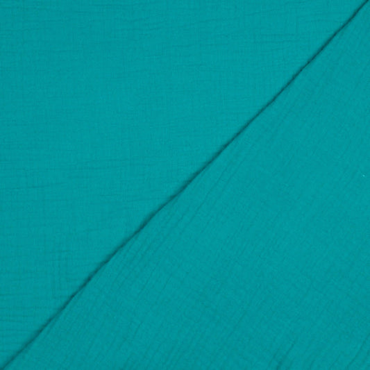 Organic Cotton Double Gauze in Turquoise
