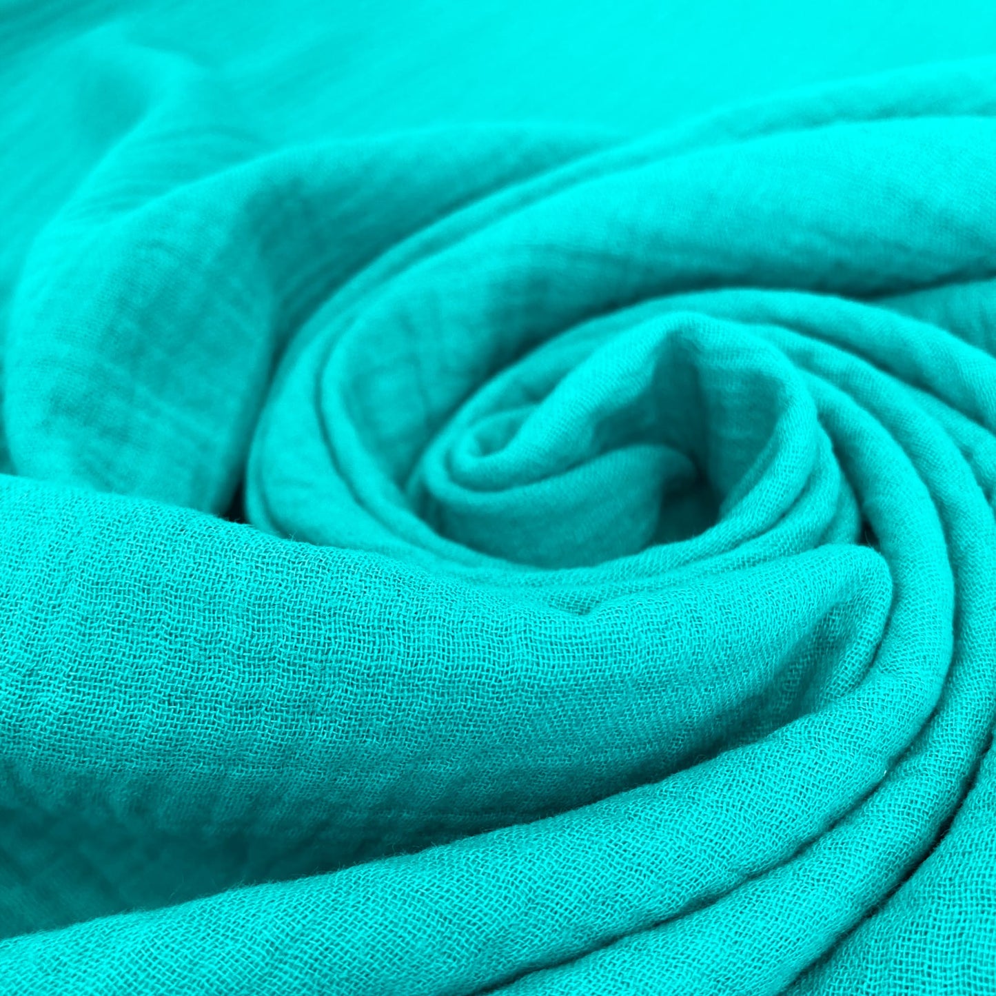 Organic Cotton Double Gauze in Turquoise