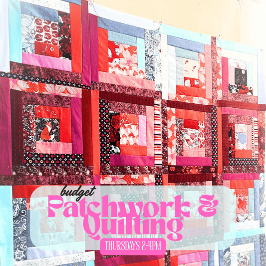 Patchwork & Quilting BUDGET Course 'Log Cabin Heart': Thursdays 2pm-4pm Starting 26th February
