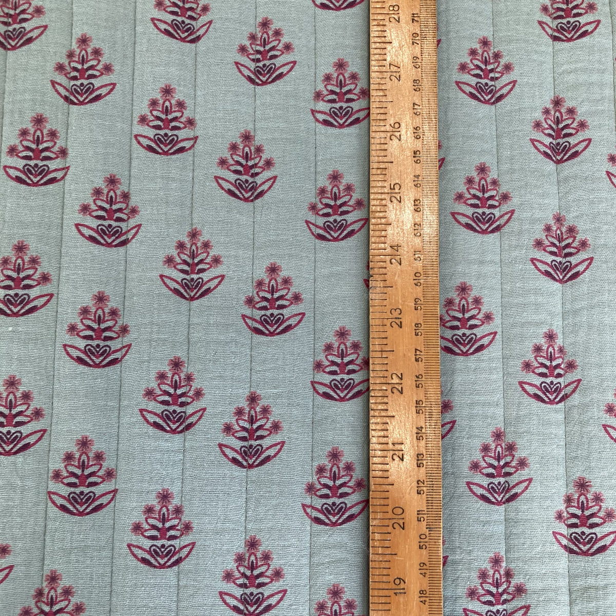Quilted Double-Sided Double Gauze Floral in Old Rose