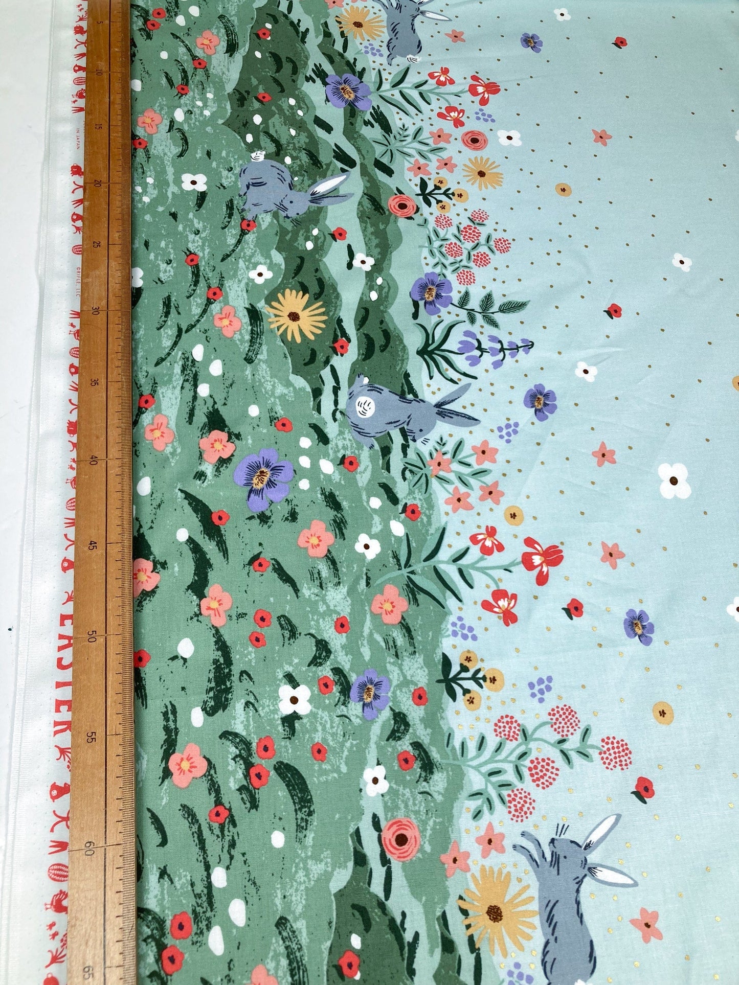 Rifle Paper Co. 'Easter II' Quilting Cotton Border Print in Duck Egg