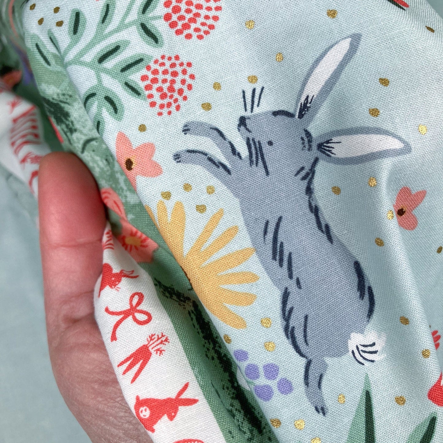 Rifle Paper Co. 'Easter II' Quilting Cotton Border Print in Duck Egg
