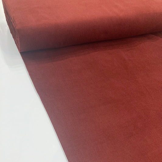 Designer Deadstock 14 Wale Cotton Corduroy in Chestnut Brown
