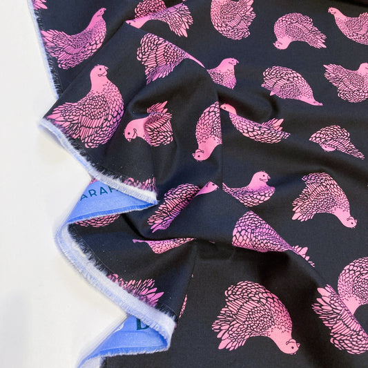 Ruby Star Society 'Backyard' Quilting Cotton 'Chicken' in Black