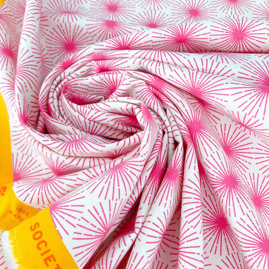 Ruby Star Society 'Sunbeam' Quilting Cotton 'Beaming' in Hot Pink