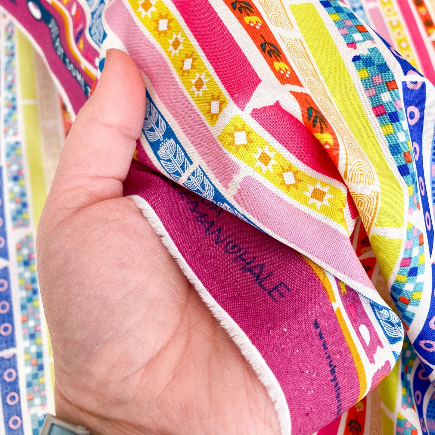 Ruby Star Society 'Washi Plus' Quilting Cotton 'Yay It's Tape' in Natural