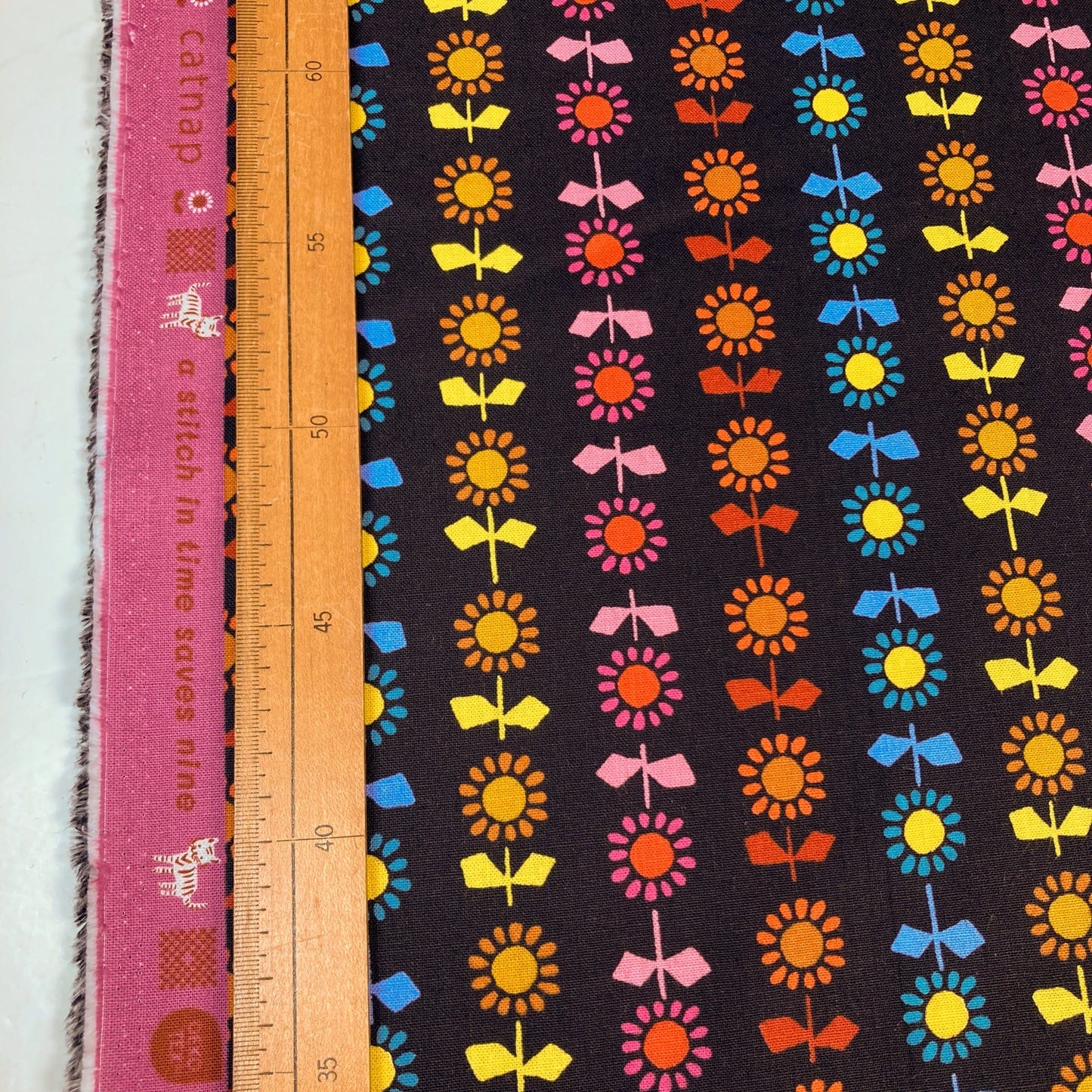 Ruby Star Society 'Catnap': Canvas 'Daisy Stripe' in Black