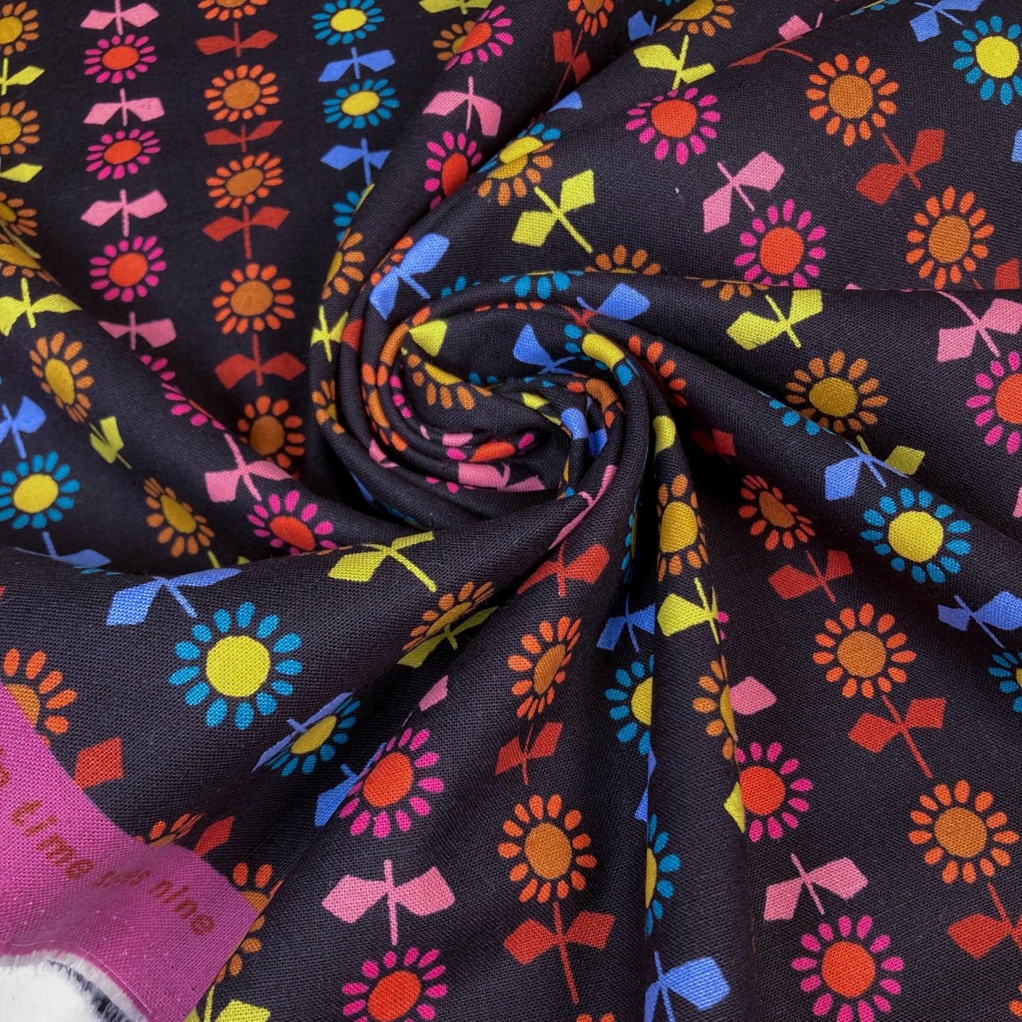 Ruby Star Society 'Catnap': Canvas 'Daisy Stripe' in Black