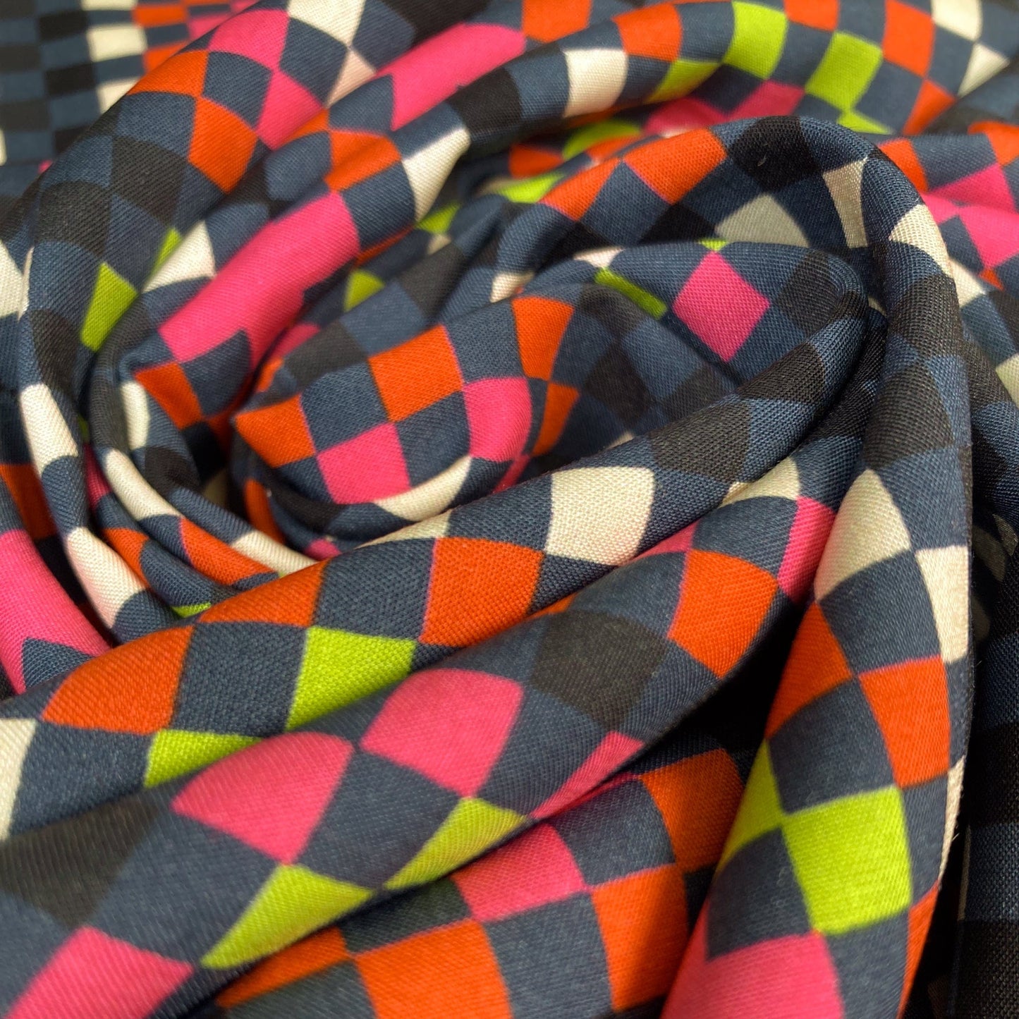 Ruby Star Society 'Catnap': Fine Rayon 'Granny Square' in Black