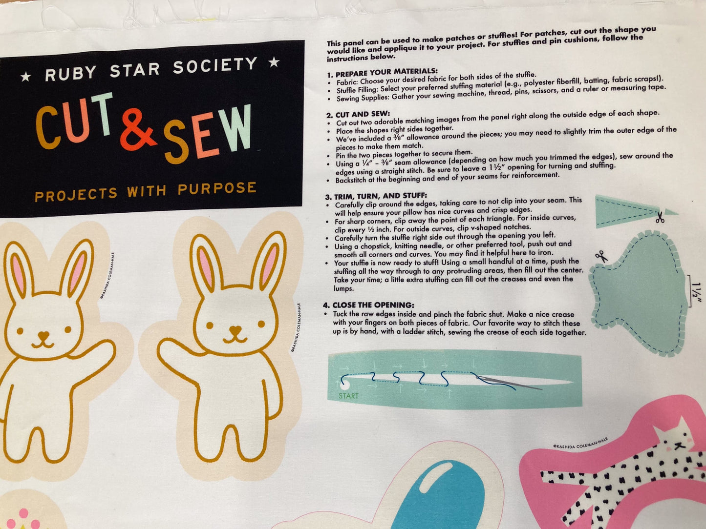 Ruby Star Society Projects with Purpose: Cut & Sew Panel