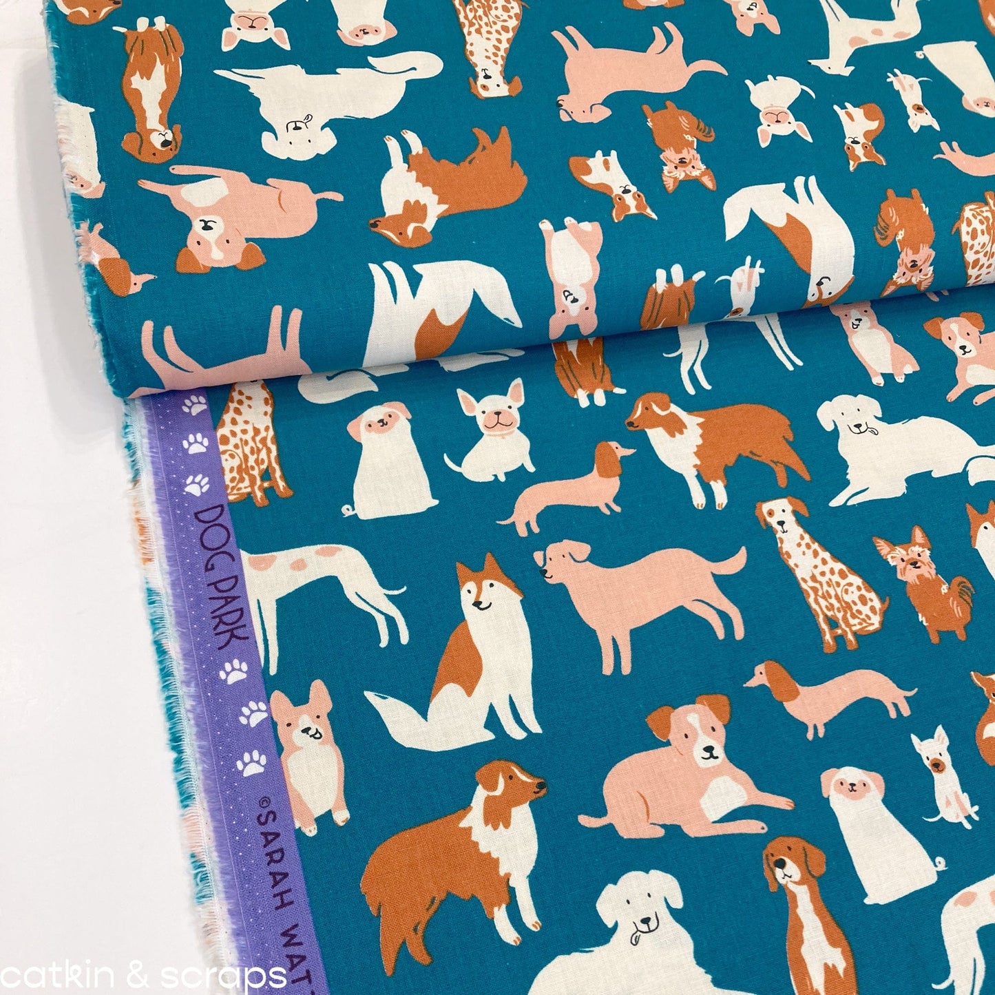 Ruby Star Society 'Dog Park': 'Dog Medley' Canvas in Chambray